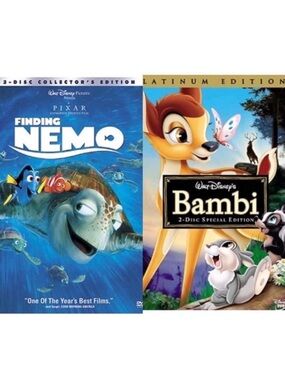 Disney Finding Nemo 2 Disc Collectors Edition & Bambi 2 Disc Special Edition